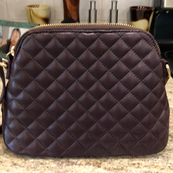 Small Talbots dark purple quilted shoulder bag